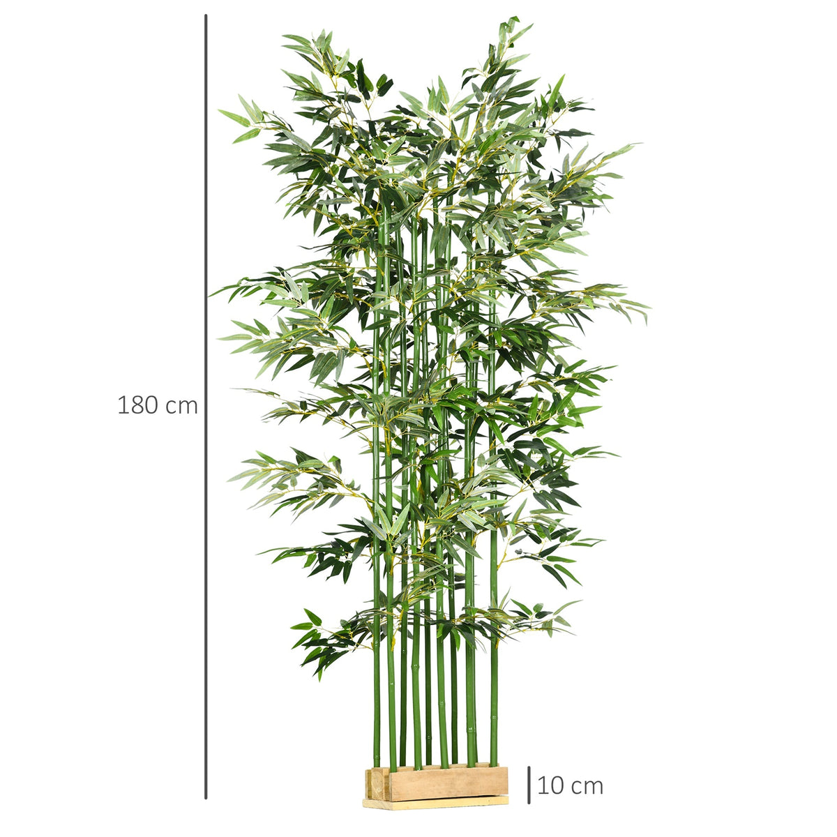 Artificial Bamboo, 180 cm Plant, Pinewood Pot, Green