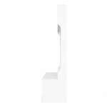 Entrance Cabinet, Storage Seat with Hooks & Open Compartments, White