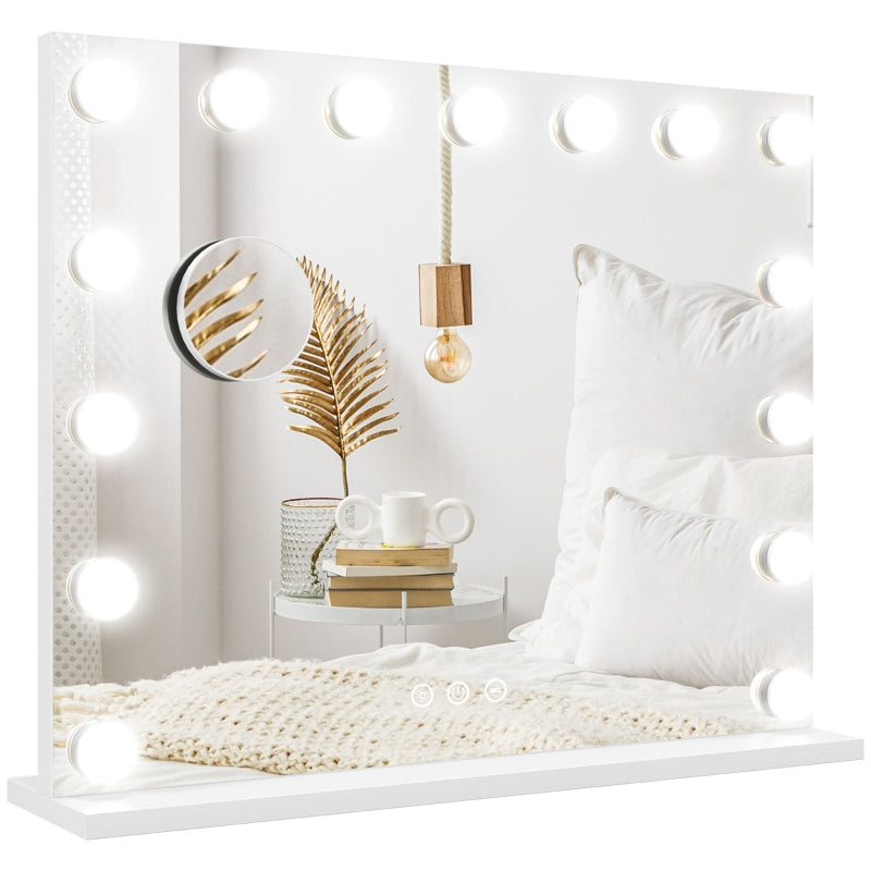 LED Vanity Mirror, 3 Light Modes, Dimmable, USB, White