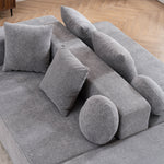 Modular Sofa Segmented Boneless No Assembly - Chenille Fabric