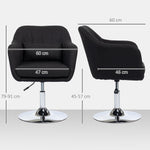 Armchair Recliner with Armrests Lumbar Cushion Swivel Metal Frame, Linen Look Black