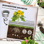 Raised Garden Bed 2-Piece Metal Planter, Open Bottom, 60x60x30 cm, Silver