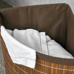 Laundry Basket, 55L Capacity with Removable Lid, Brown