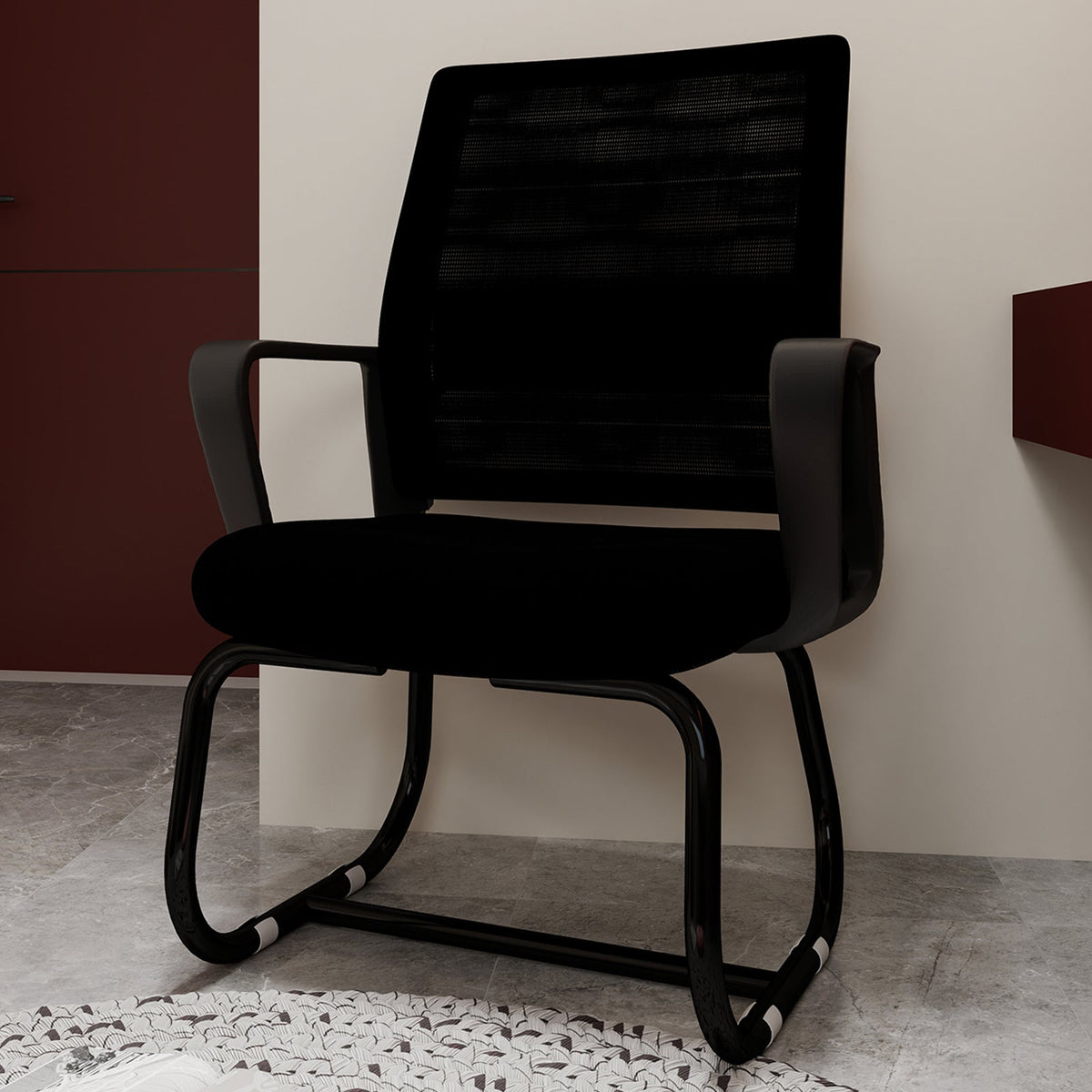 Minimalist Office Chair - Modern, Comfortable, Metal Frame