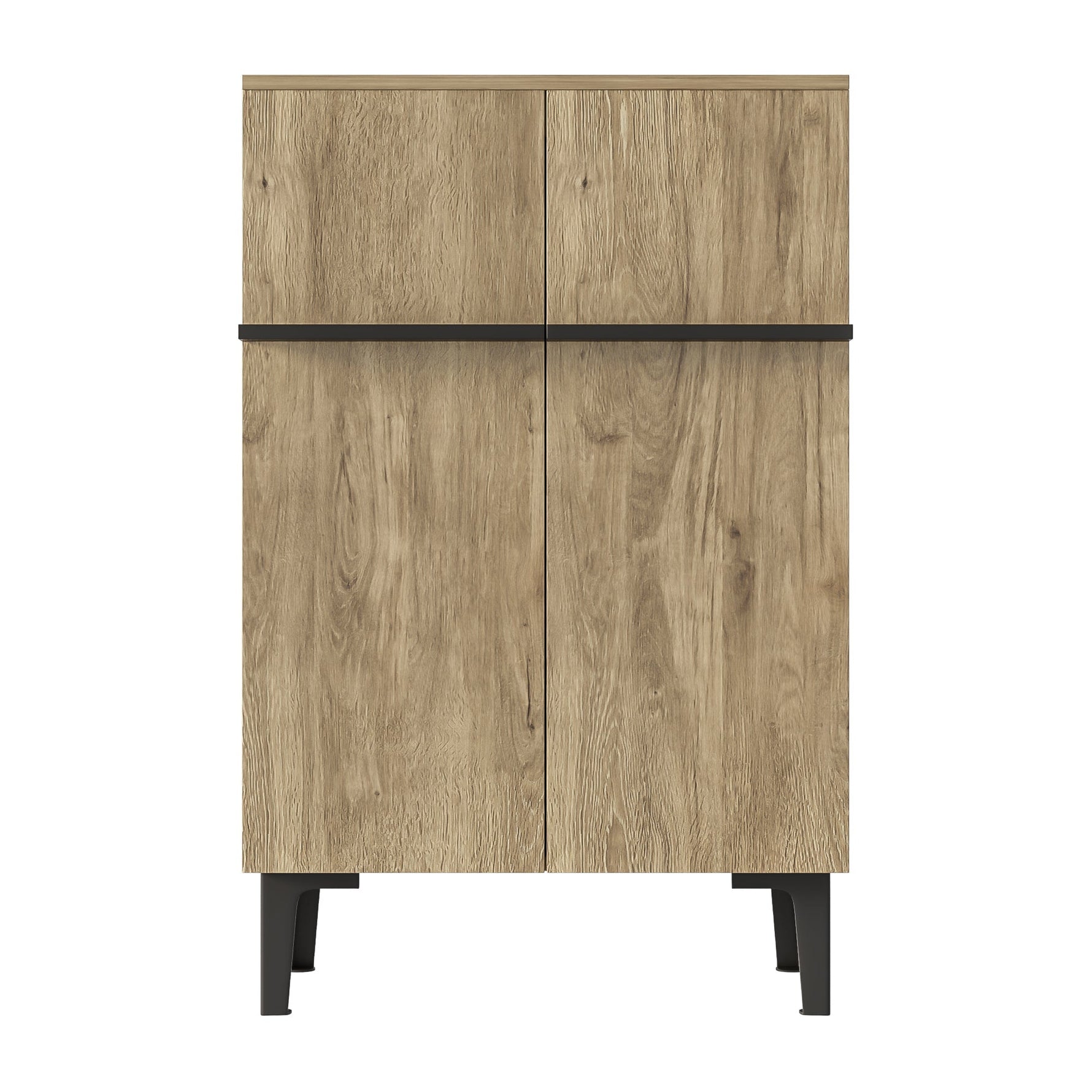 Shoe Cabinet Double Doors Adjustable Shelves - Modern 95x60x34.5cm