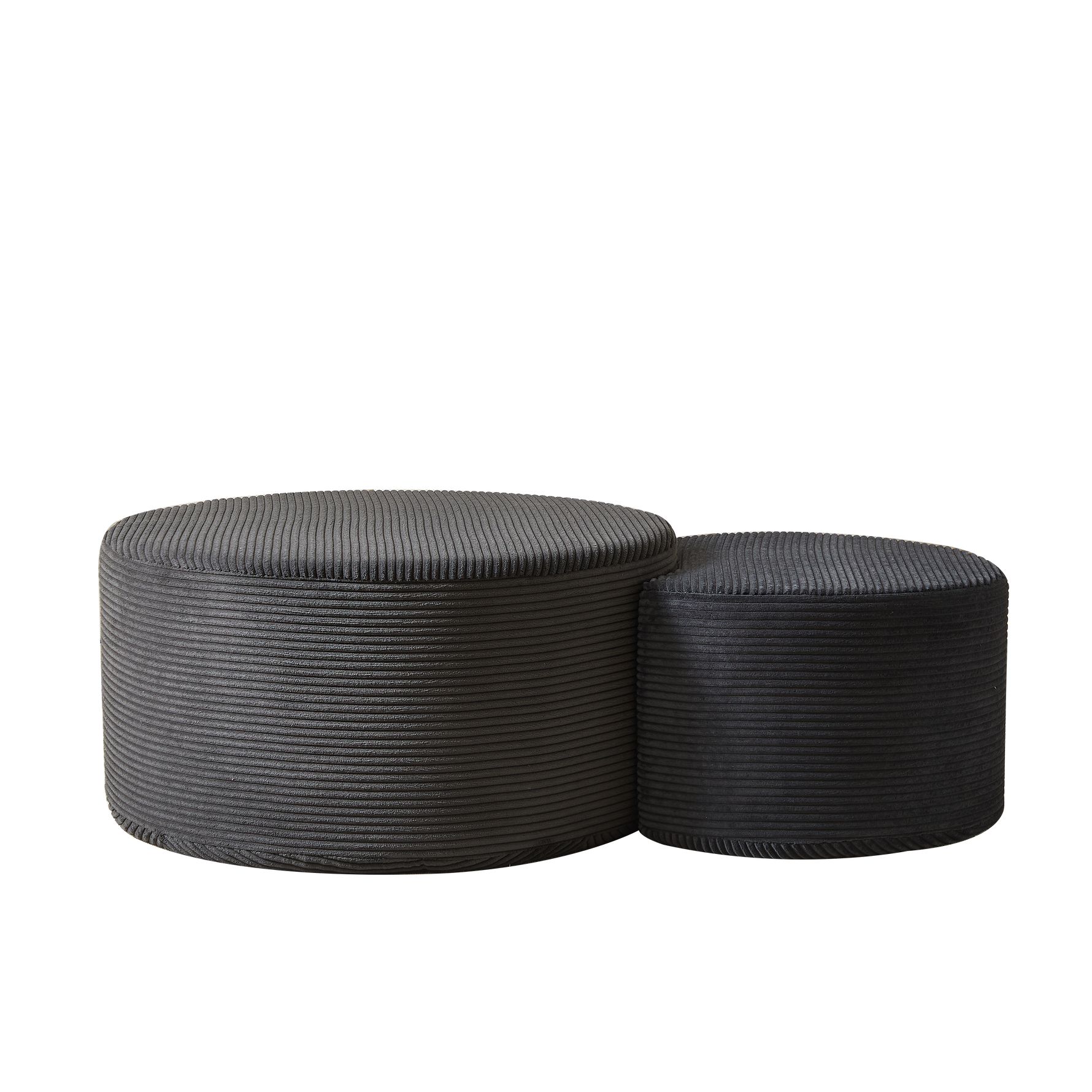 Coffee Table Set, 2-Piece Upholstered Round Foam