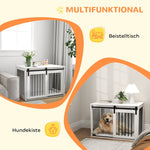 Dog Crate, Sliding Door Ventilation, Chipboard and Steel, White