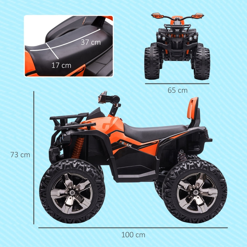 12V Children's Vehicle with MP3 Player and Headlights, Orange