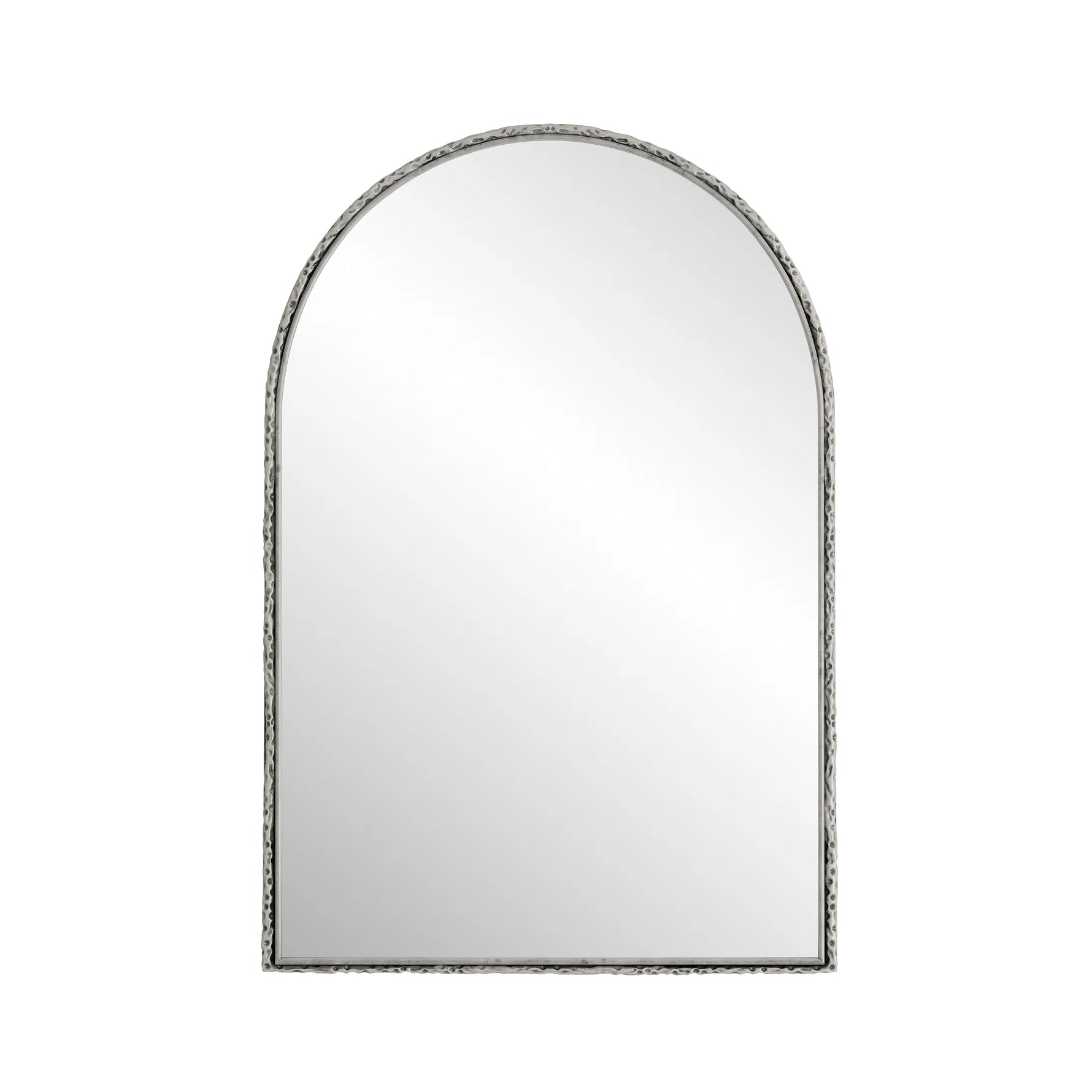 Arched Mirror, Wall/Vanity Decor for Bathroom/Living Room, Silver