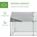 Chicken Coop Free-Range Enclosure, 280 x 380 x 197 cm, Steel