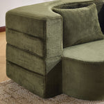 Large Dual-Purpose Futon Sleeper Sofa, Assembly-Free and Foldable Floor-Standing Couch, Green