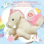 Plush Baby Rocking Horse with Sound Effects and Handles, Toddler Swing Seat