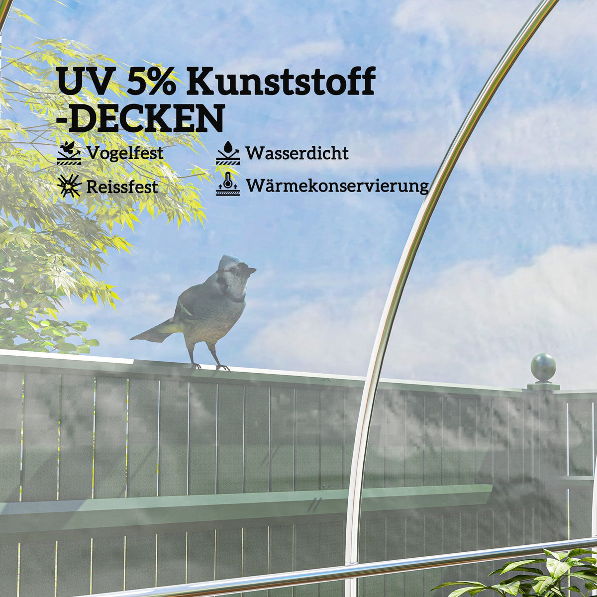 Greenhouse Film, 6x10m Waterproof UV Protection, Transparent Plastic