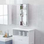 Medicine Cabinet First Aid Cabinet 20x12x58cm Home Office Stainless Steel Silver