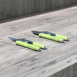 Garden Tool Set 2 Pieces, Stainless Steel with Pruning Shears, Green + Silver