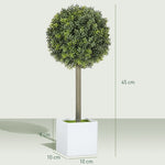 Artificial Boxwood Topiary Balls, Set of 2, 45cm, Plastic