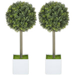 Artificial Boxwood Topiary Balls, Set of 2, 45cm, Plastic