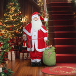 Santa Claus Figurine, Movable, Sound, Music, 140 cm, Red
