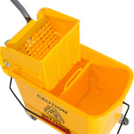 Cleaning Bucket Cart 20 Liter Mop 2 Chambers Yellow