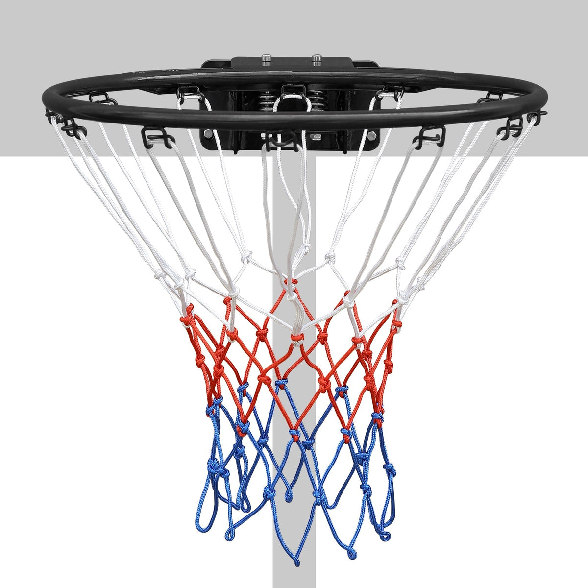 Basketball Rim Replacement, Double Spring Solid, In-Ground & Wall-Mounted Steel, Black