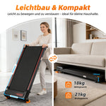 Walking Pad Treadmill, 1-6 km/h Electric 2-in-1 with App and LED Display, Incline Adjustment