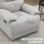 Reclining TV Armchair, Swivel Function Spring Core System Footrest