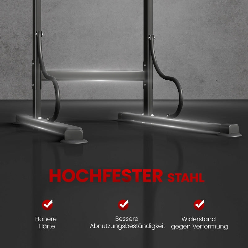 Power Tower Dip Station Height-Adjustable Pull-up Bar Suction Cups