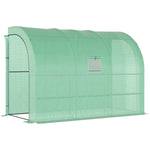 Greenhouse, Shelves Windows Winter-Proof Steel, Green