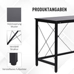 L-shaped Corner Computer Desk, 150x150x76cm Modern Office/Home Desk, Black MDF