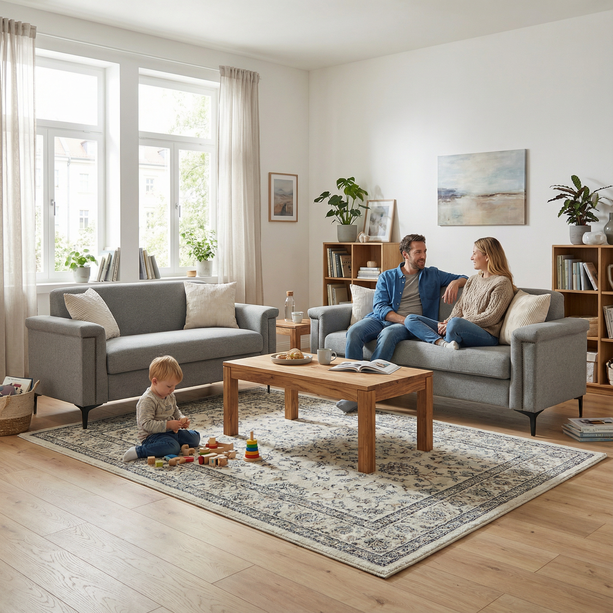Modern Sofa Set 2-Seater 172cm 2-Piece