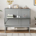 Wall Bed, 90x200 cm, Slatted Frame, Grey