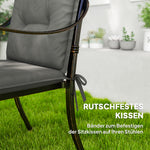Seat Cushions, Set of 4 with Ties, 108x50x5 cm, Light Grey