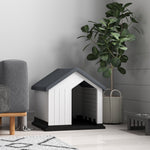 Dog Kennel, Weatherproof Small Animal House, Gray