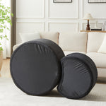 Coffee Table Set, 2-Piece Upholstered Round Foam