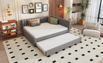 Upholstered Bed 140*200, Pull-Out Sofa Bed, Multifunctional, Velvet Gray