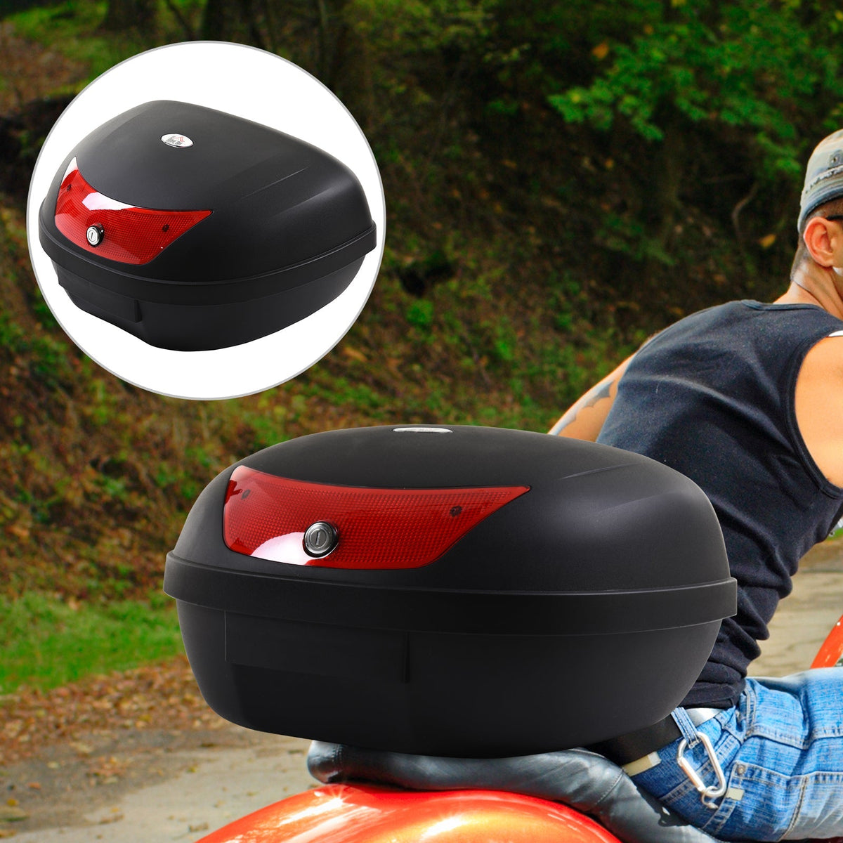 Motorcycle Case 48L Topcase Black