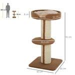 Cat Tree, 91 cm Sisal Posts, Platform, Light Brown