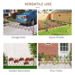 Extendable Scissor Gate Barrier Gate 35-300cm H103.5cm Aluminum Brown