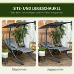 Hollywood Swing Garden Swing Cushions Adjustable Sunshade, Dark Grey