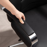 Office Chair with Tilt, Height-Adjustable Swivel, Reclining, 120 kg Load Capacity, Black
