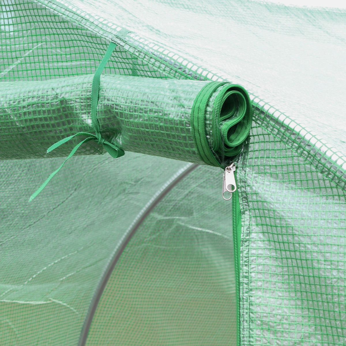 Replacement Cover for Garden Greenhouse Tunnel 9 m², 3x3x2m, PE Anti-UV Waterproof, Green