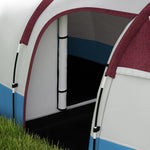Camping Tent, 3 Person Tunnel, Light Hook & 2 Rooms, Red