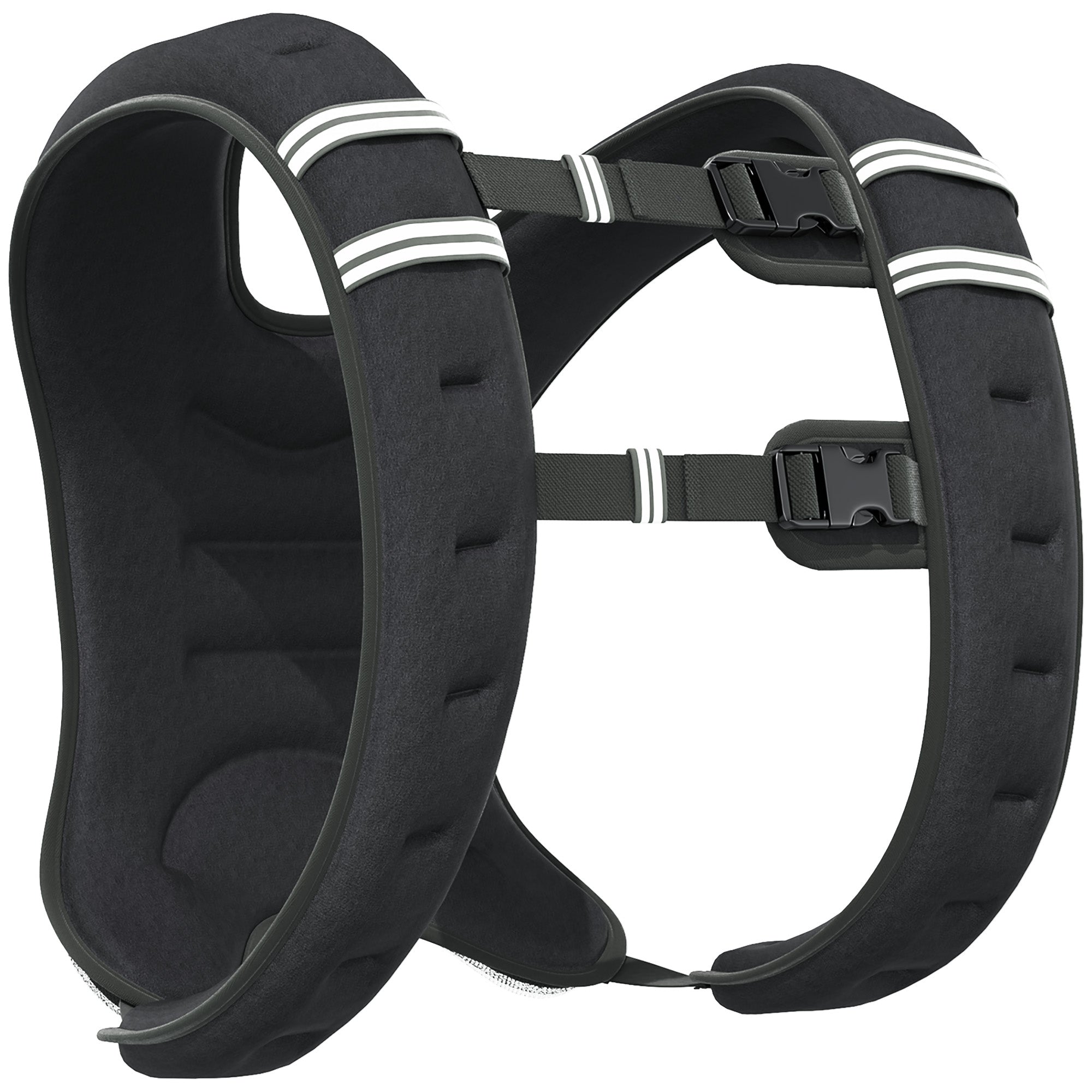 Weight Vest 10 kg Adjustable Strength Training Black Oxford Fabric
