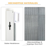 Stair Gate, Adjustable Safety Barrier, Metal Plastic Grey