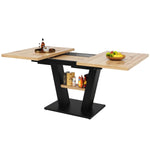Dining Table Set Extendable V-Legs 5-Piece - Velvet