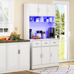 Multifunctional Buffet 100x40x180cm LED App Control Drawers Shelves Power Outlets