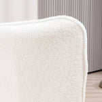 Wingback Chair, Recliner with Armrests and Metal Legs, Cream White