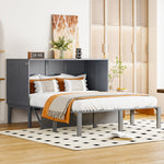 Wall Bed, 140x200cm with Slatted Frame, Grey