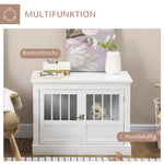 Dog Cage, Furniture with 3 Doors, 78 x 53 x 59.3 cm, White
