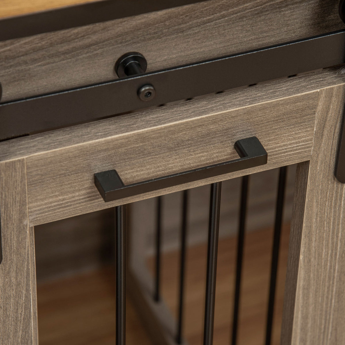 Dog Cage Apartment, 120L x 60W x 88.5H cm, 2 Doors, Oak